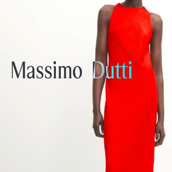 Massimo Dutti Dresses & Skirts - BNWT Massimo Dutti Orange Open Back Maxi  Electric Orange (S)